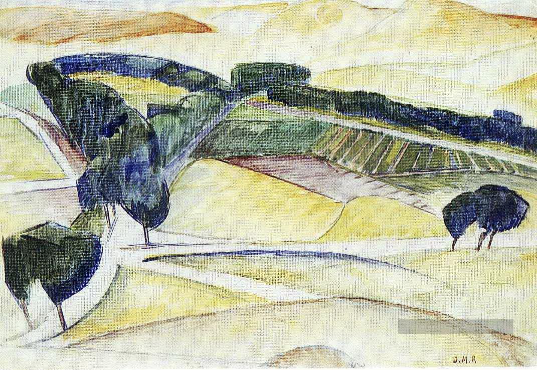 paysage à toledo 1913 Diego Rivera Peintures à l'huile